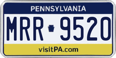 PA license plate MRR9520