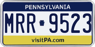 PA license plate MRR9523