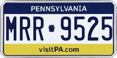 PA license plate MRR9525