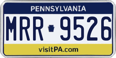 PA license plate MRR9526