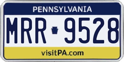 PA license plate MRR9528