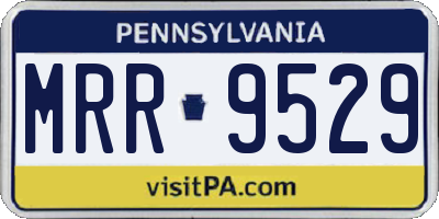 PA license plate MRR9529