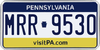 PA license plate MRR9530
