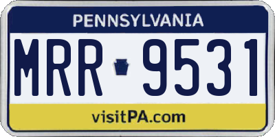 PA license plate MRR9531