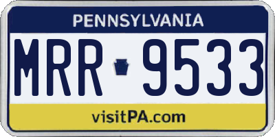 PA license plate MRR9533