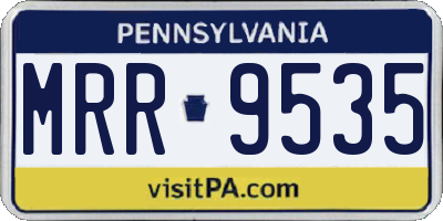 PA license plate MRR9535