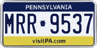 PA license plate MRR9537