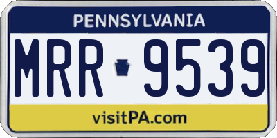 PA license plate MRR9539