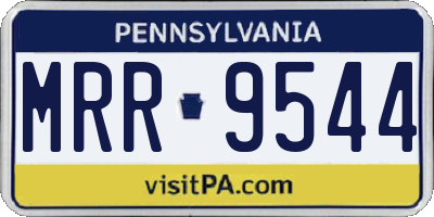 PA license plate MRR9544