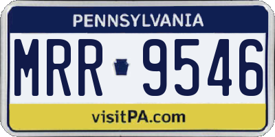 PA license plate MRR9546