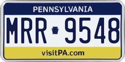 PA license plate MRR9548