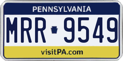 PA license plate MRR9549