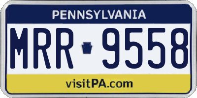 PA license plate MRR9558