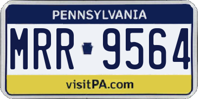 PA license plate MRR9564