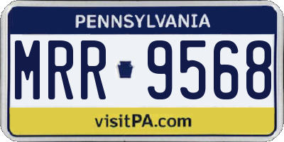 PA license plate MRR9568