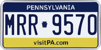 PA license plate MRR9570