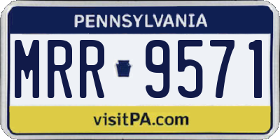 PA license plate MRR9571