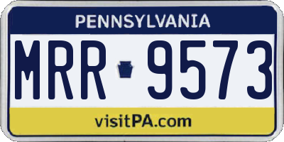 PA license plate MRR9573