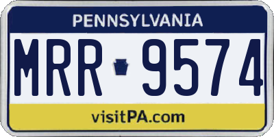 PA license plate MRR9574