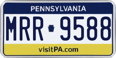 PA license plate MRR9588
