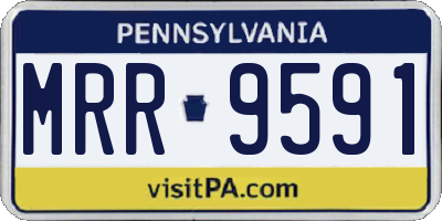 PA license plate MRR9591