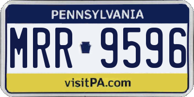 PA license plate MRR9596