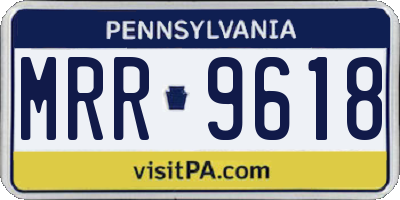 PA license plate MRR9618