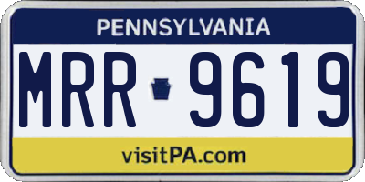 PA license plate MRR9619