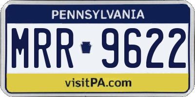 PA license plate MRR9622