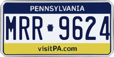 PA license plate MRR9624