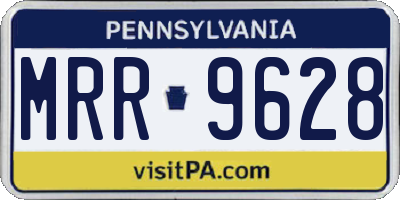 PA license plate MRR9628