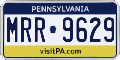 PA license plate MRR9629