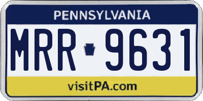 PA license plate MRR9631