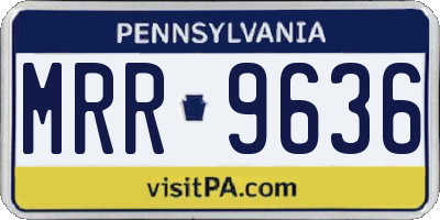 PA license plate MRR9636