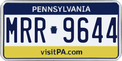 PA license plate MRR9644