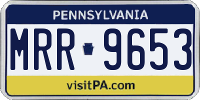 PA license plate MRR9653