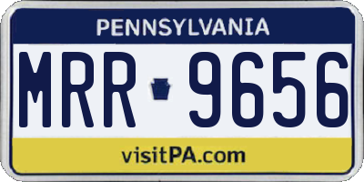 PA license plate MRR9656