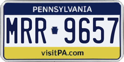 PA license plate MRR9657