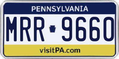 PA license plate MRR9660