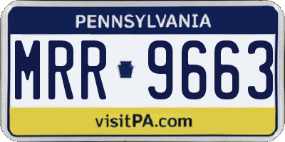 PA license plate MRR9663