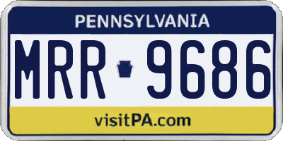PA license plate MRR9686