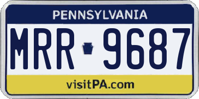 PA license plate MRR9687