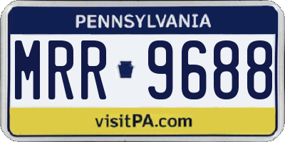 PA license plate MRR9688