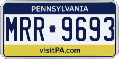 PA license plate MRR9693