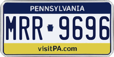 PA license plate MRR9696