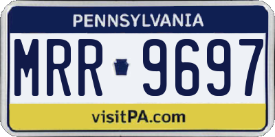 PA license plate MRR9697