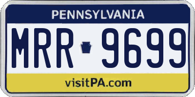 PA license plate MRR9699