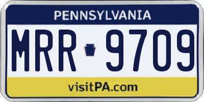 PA license plate MRR9709