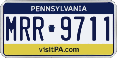 PA license plate MRR9711