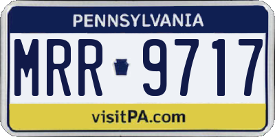 PA license plate MRR9717